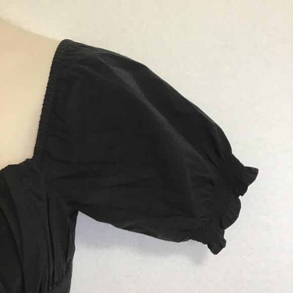 Sunday Best Countess Black Cropped Milkmaid Top Size XS - Picture 7 of 13